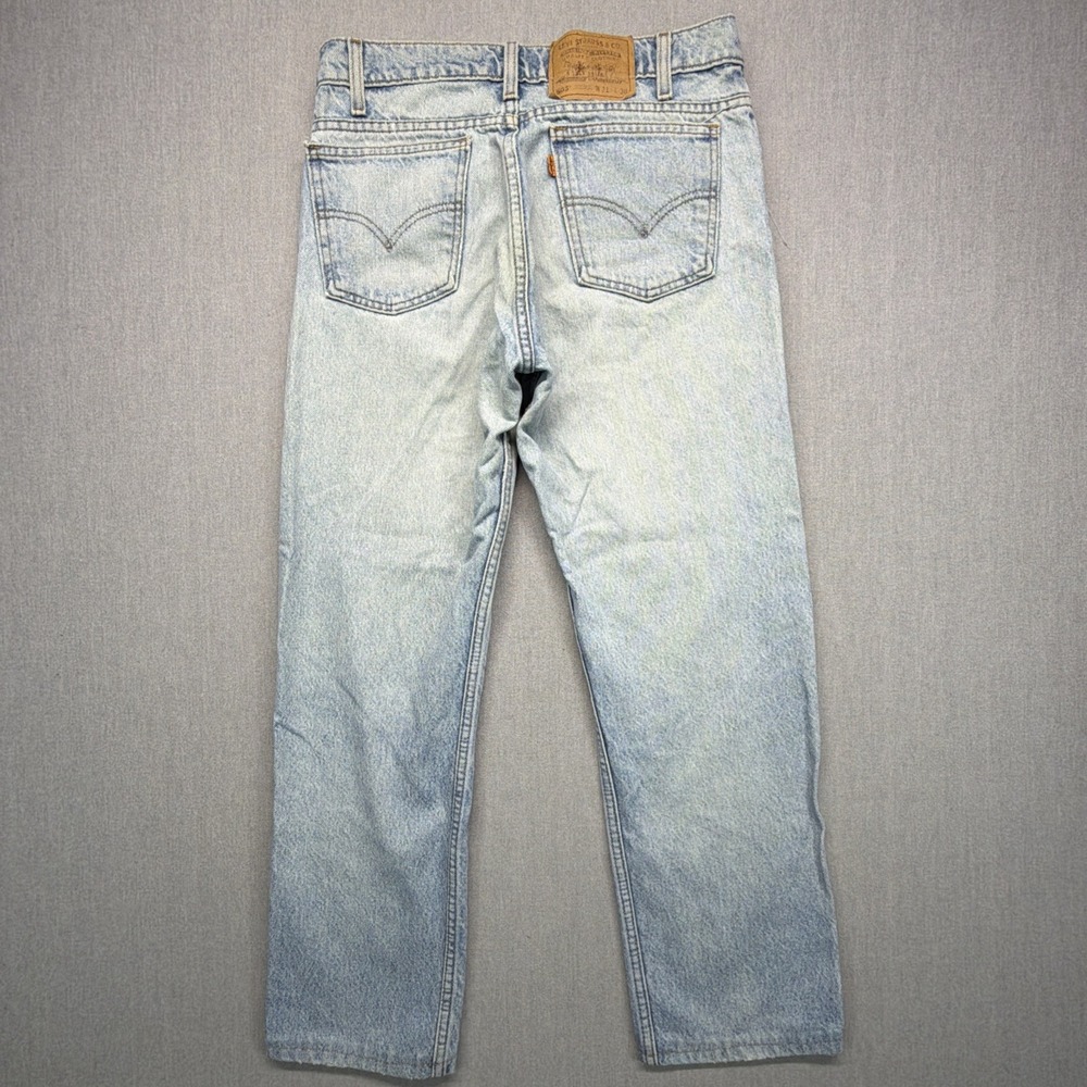 VTG Levi's 505 Orange Tab Straight Jeans Mens 31x30 (Fits 30x27) 90s Distressed